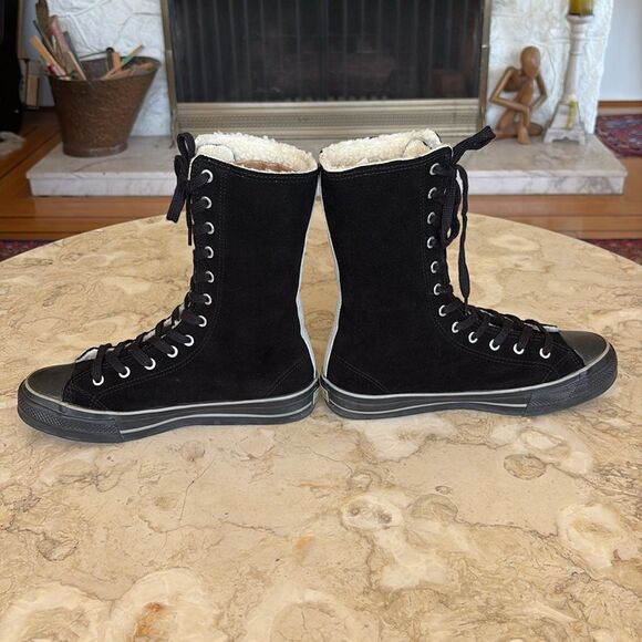 Underground England X-Hi Top Shearling Lined 12-Eyelet Trainers / Boots - Picture 5 of 13